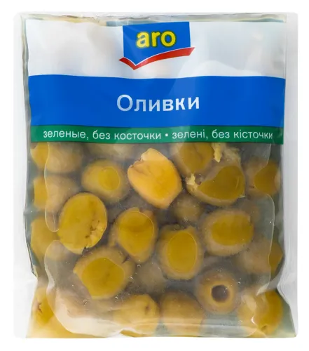 Оливки зелені без кісточки Aro м/у 160г