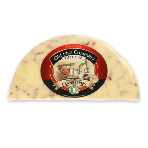 Сир Чеддер З Журавлиною Old Irish Creamery Вищого Ґатунку, 55.9%, кг