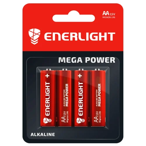 Батарейка Enerlight Mega Power Alkaline AA BLI 4шт