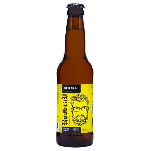 Пиво Rodbrau Брют Індія Пейл Ель Бритва світле 6,6% 0,33л