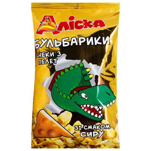 Снеки з пелет Аліска Бульбарики зі смаком сиру 70г