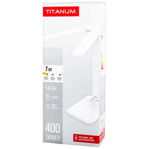 Лампа Titanum LED TLTF-010W 7W настільна з акумулятором