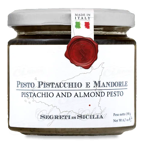 Соус Frantoi Cutrera песто з мигдалем та фісташками, 190г