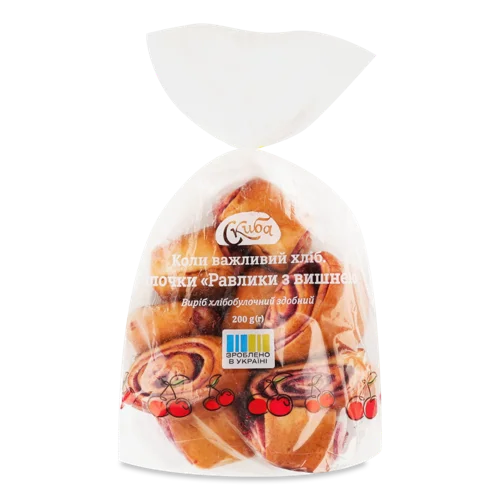 Булочки Равлики Вишнева Скиба В/ґ 200г