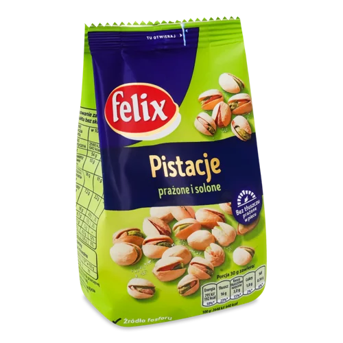 Горіхи Фісташки Смажені Солоні Felix, в/ґ, 180г