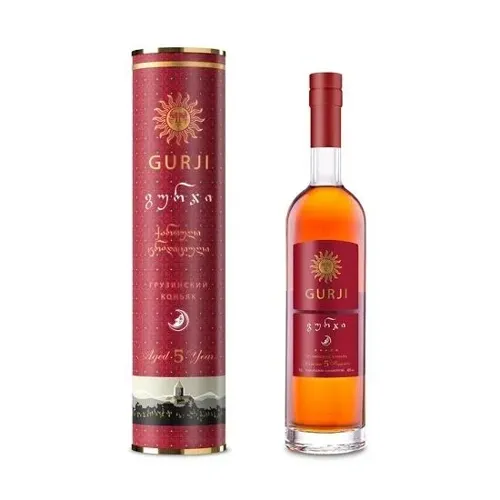 Коньяк Gurji 5 років витримки 40% в тубусі, 0,5л