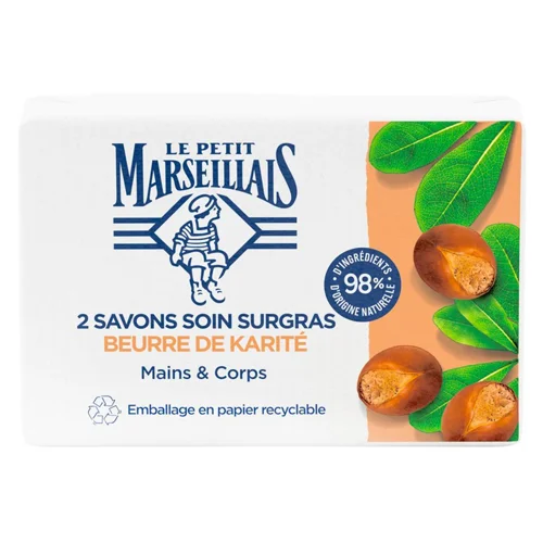 Мило тверде Le Petit Marseiliais з олією ши 2шт*100г