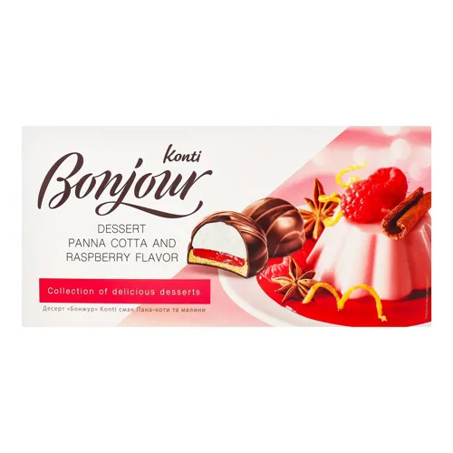 Десерт Пана-кота та малина Bonjour Konti 232г