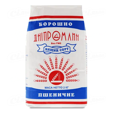 Борошно Дніпромлин пшеничне 2кг