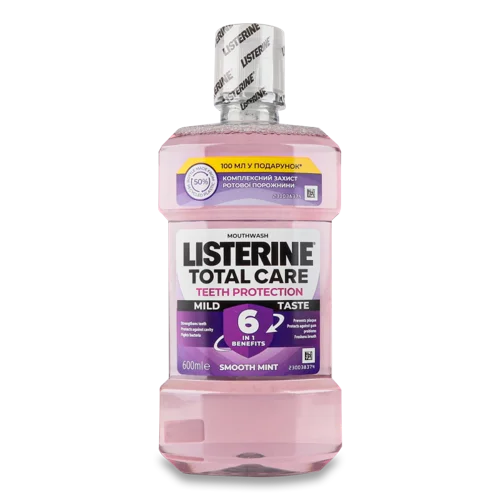 Ополіскувач для порожнини рота 6в1 Total Care Listerine, 600мл