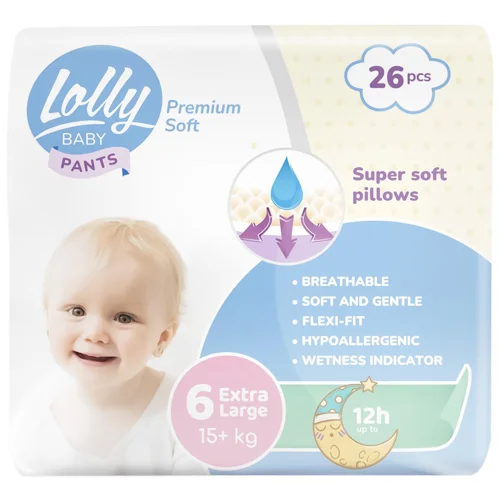 Підгузки-трусики Lolly Baby Extra Large 5 15кг+ 26шт