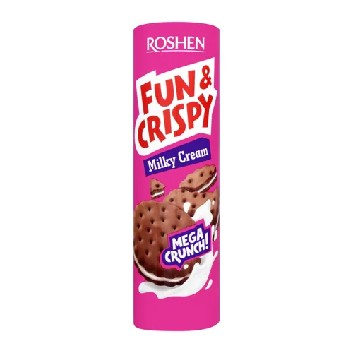 Печиво Roshen Multicake fun & crispy з молочно-кремовою начинкою 135г