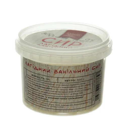 Творог Лавка Традицій Добра Ферма Лагідний З Ваніліном 9% Жирності, ван, 300г