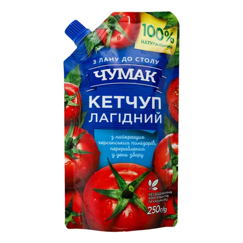 Кетчуп пастеризований «Лагідний» Чумак 250г