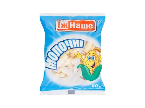 Палички кукурудзяні солодкі неглазуровані Молочні ЇжНаше м/у 60г