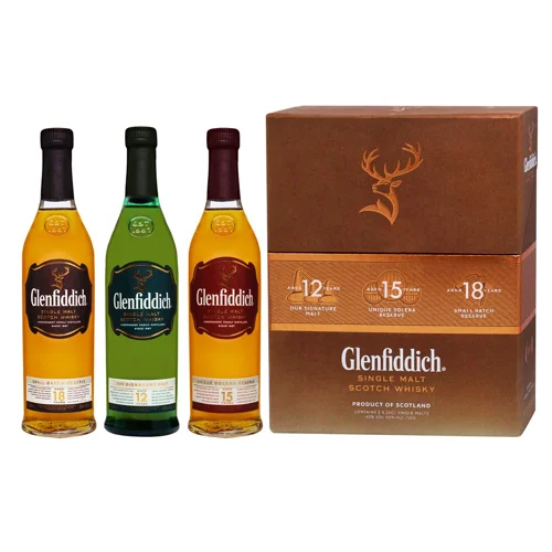 Віскі Glenfiddich 12, 15, 18 років 3шт 0,2л набір