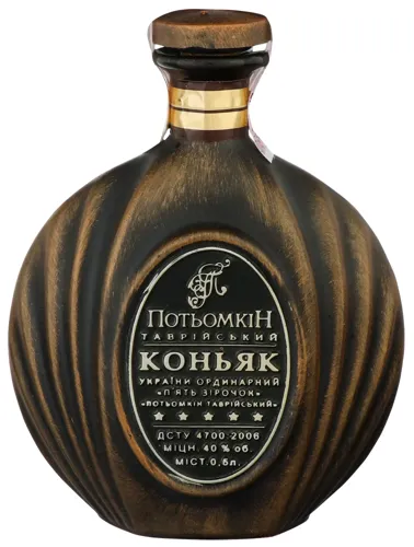 Коньяк 0.5л 40% ординарний 5 зірок Таврійський Потьомкін пл