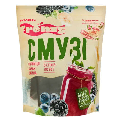 Смузі «Чорниця-Банан-Ожина» (5шт*90г) мультипак
