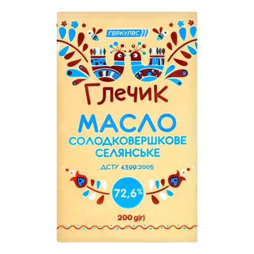 Масло 72.6% солодковершкове Селянське Глечик м/у 200г