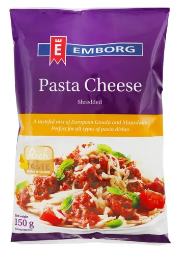 Сир 48% для пасти тертий Emborg м/у 150г