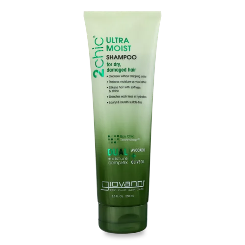 Шампунь для Волосся З Оливковою Олією Та Авокадо, Ultra Moisture Giovanni 2chic, 250мл