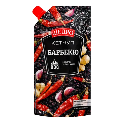 Кетчуп пастеризований Барбекю Щедро д/п 250г