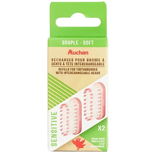 Насадка для зубної щітки Auchan Sensitive Soft Replaceable Head 2шт