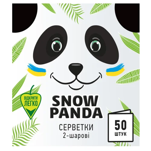 Серветки Snow Panda одношарові 24см*24см 50шт