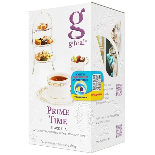 Чай чорний Grace! Prime Time з ароматом лимона та лайма 2г*25шт
