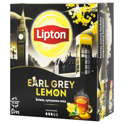 Чай чорний Lipton Earl Grey з цедрою лимона 2г*92шт