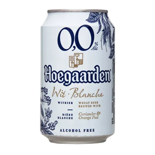 Пиво 0.33л 0.05% світле пастеризоване нефільтроване Hoegaarden з/б