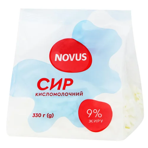 Сир кисломолочний Novus 9% 330г