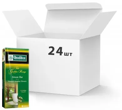 Чай зелений Qualitea Натуральний з жасміном, 25*2г