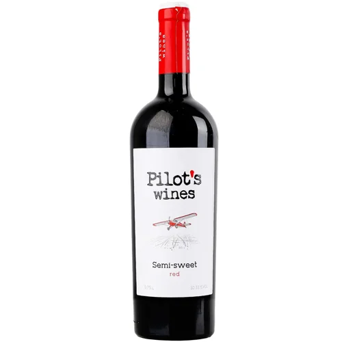 Вино Pilot's wines червоне напівсолодке 10-12% 0.75л