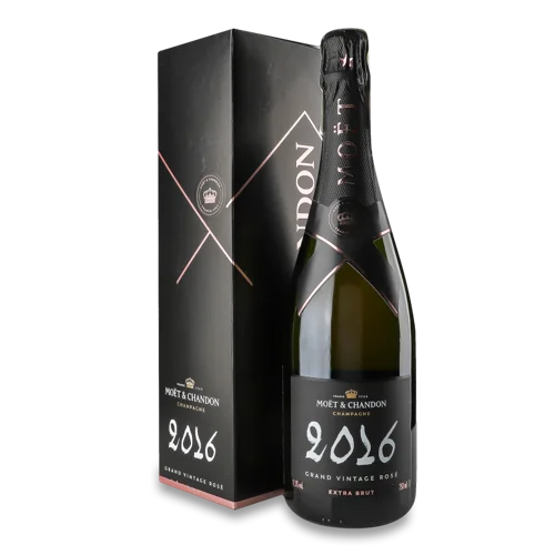 Шампанське Рожеве 0.75л 12.5% Екстра Брют Гранд Вінтаж 2016 Moet&Chandon к/у