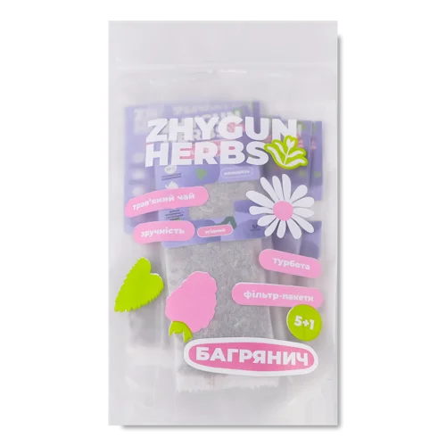 Трав'яний Чай Багрянич Zhygun Herbs, натуральний, д/п 6х5г