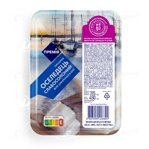 Оселедець «Премія»® філе шматочки в олії з прянощами, 450г