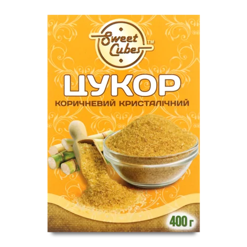 Цукор Коричневий Кристалічний Вищого Ґатунку, к/у 400г