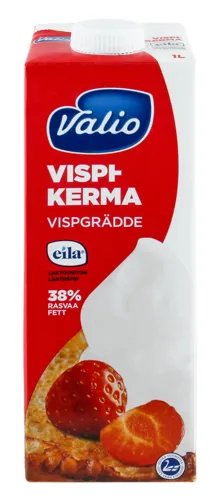 Вершки 38% для збивання Valio т/п 1000г