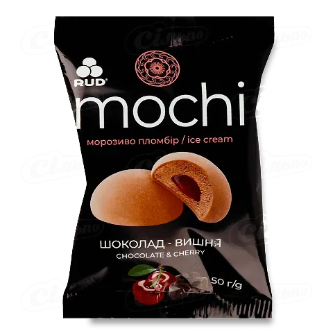Морозиво Рудь Mochi шоколад-вишня 50г