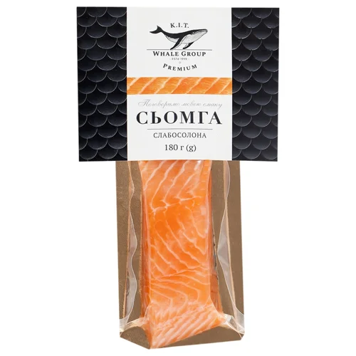 Сьомга K.I.T. слабосолона філе-шматок зі шкірою 180