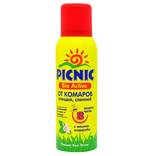 Аерозоль від комарів/кліщів Picnic Bio Active 125мл
