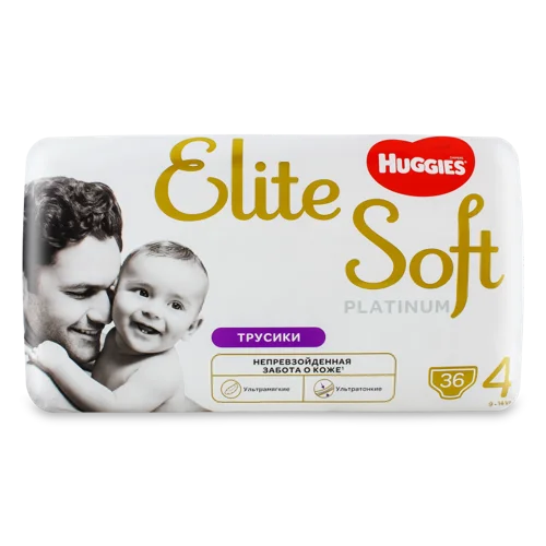 Підгузники-Трусики Для Дітей 9-14кг Platinum Elite Soft Huggies, 36шт