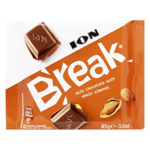Шоколад Break молочний з цілим мигдалем 85г