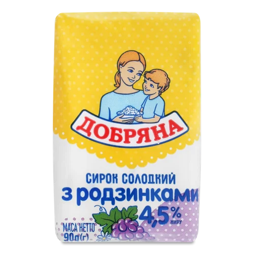 Сирок Добряна З Ізюмом 4.5%, 4.5%