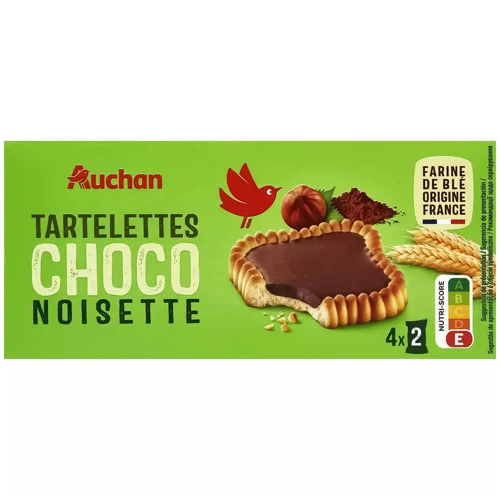Тарталетки Auchan з фундуком та шоколадом 127г