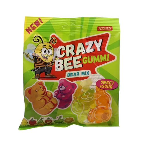 Цукерки желейні Bear Mix Crazy Bee Gummi Roshen м/у 100г