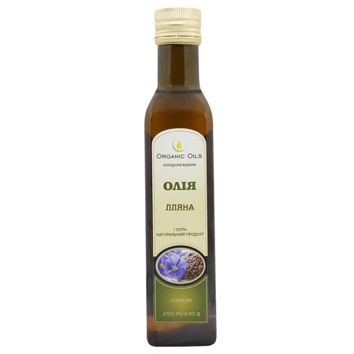 Олія Organic Oils з коричневого льону 250мл