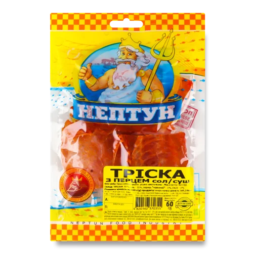 Солено-Сушена Тріска З Перцем, в/ґ, м/у 60г