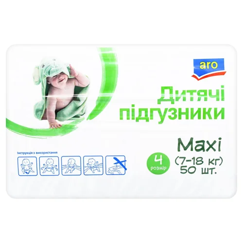 Підгузки Aro Maxi 4 7-18кг 50шт